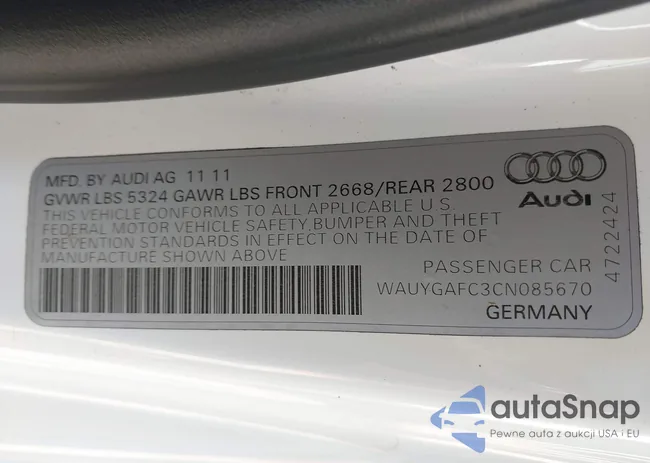 WAUYGAFC3CN085670: 44344204