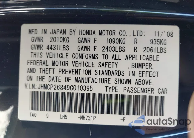 JHMCP26849C010395: 44344220