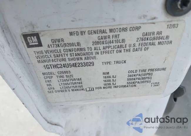 1GTHC24U94E233029: 44344241