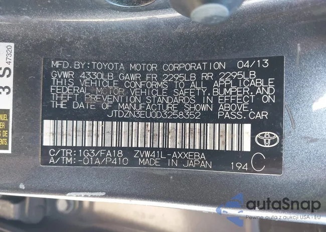 JTDZN3EU0D3258352: 44344271