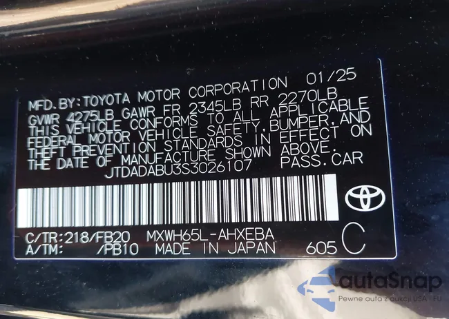 JTDADABU3S3026107: 44344367