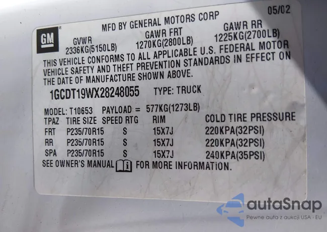 1GCDT19WX28248055: 44344368