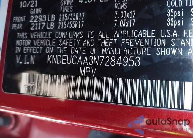 KNDEUCAA3N7284953: 44344392