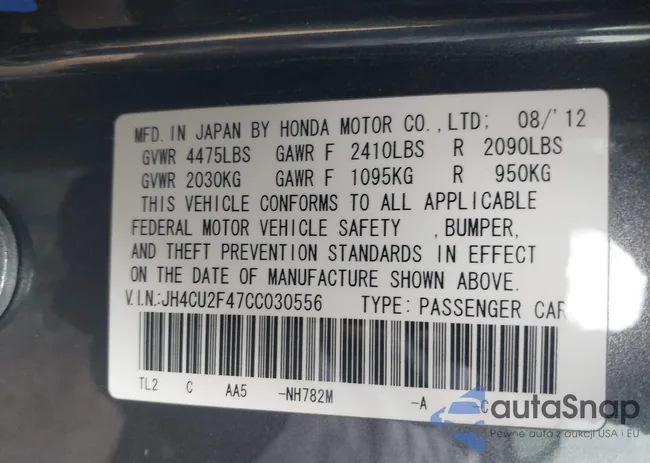 JH4CU2F47CC030556: 44344433