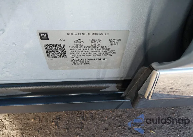 1G1FX6S05H4174181: 44344453