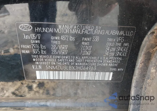 5NMZU3LBXJH064963: 44344464