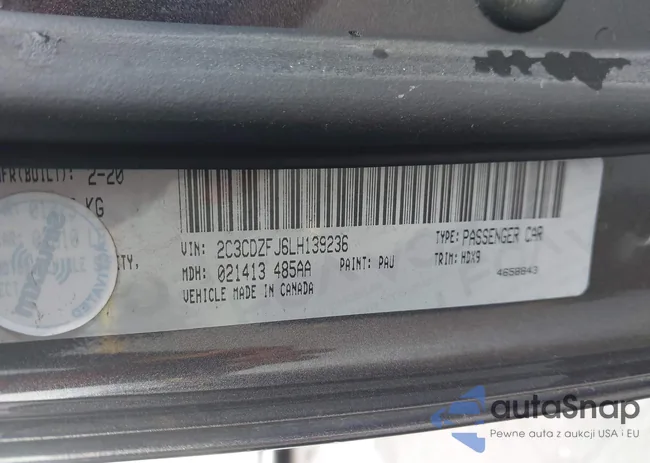 2C3CDZFJ6LH139236: 44344488