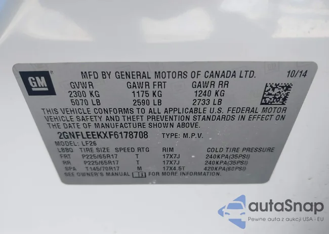 2GNFLEEKXF6178708: 44344535