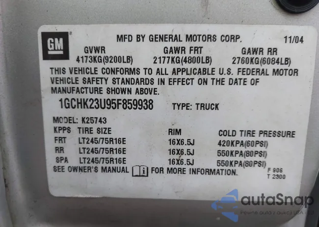 1GCHK23U95F859938: 44343606