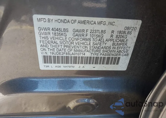 19UDE2F85LA010714: 44343657