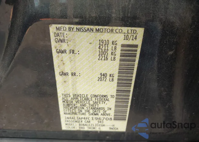 1N4AL3AP4FC196708: 44343765