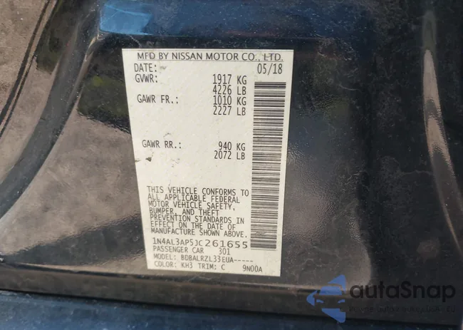 1N4AL3AP5JC261655: 44343787