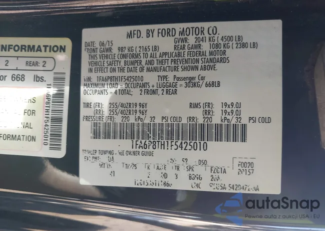 1FA6P8TH1F5425010: 44343833