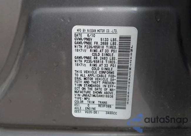 JN8AZ1MU3AW016936: 44343890