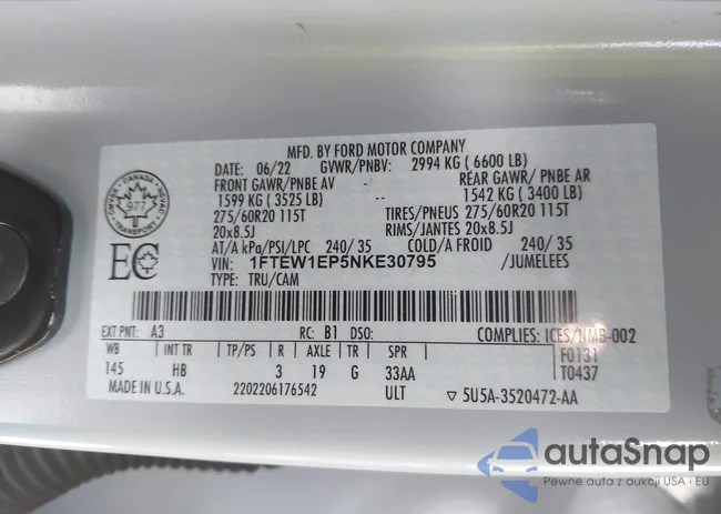 1FTEW1EP5NKE30795: 44343908