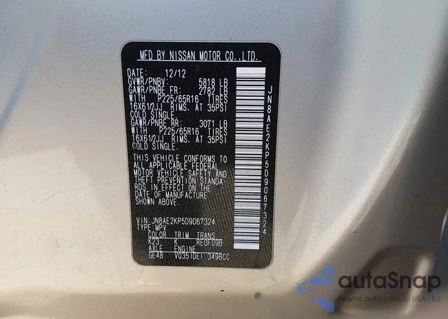 JN8AE2KP5D9067324: 44345003