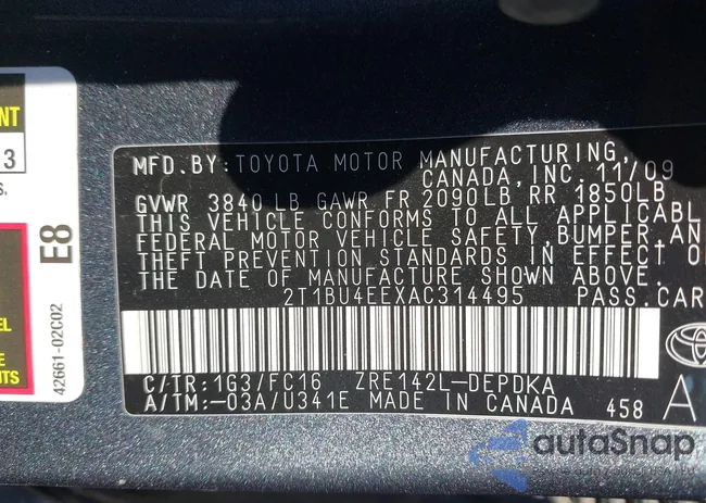 2T1BU4EEXAC314495: 44345168