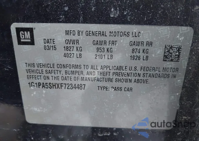 1G1PA5SHXF7234487: 44345239