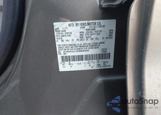 2FMDK4JCXDBB40858: 44345439