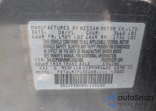 3N1CP5BV0ML535100: 44344692