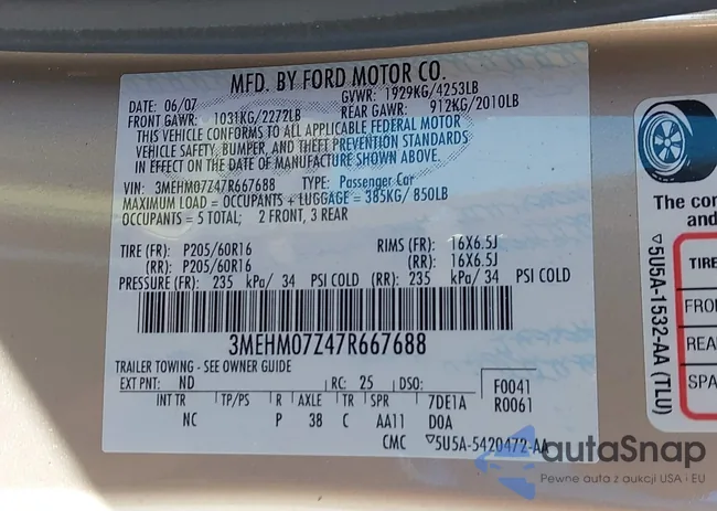 3MEHM07Z47R667688: 44344706