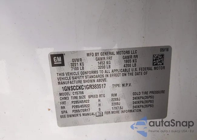 1GNSCCKC1GR383517: 44344720