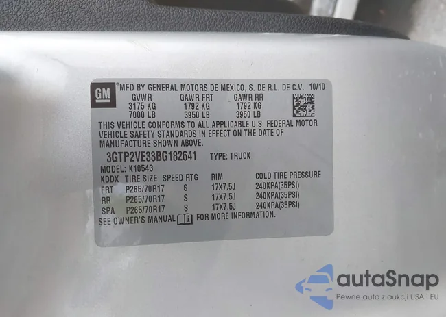 3GTP2VE33BG182641: 44344733