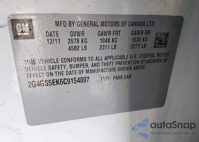 2G4GS5EK6C9154007: 44346125