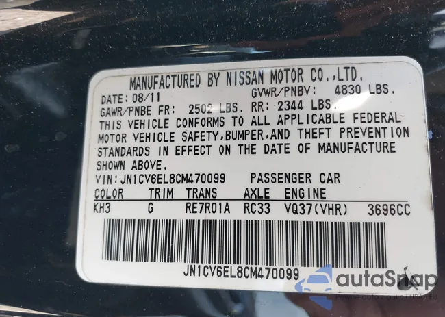 JN1CV6EL8CM470099: 44346295