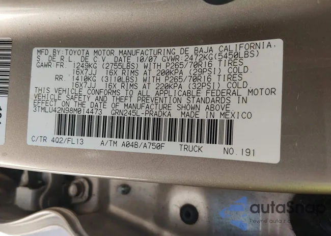 3TMLU42N98M014473: 44346353