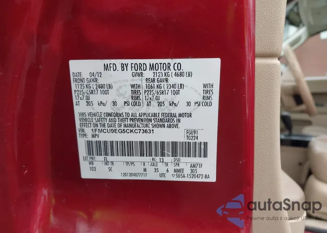 1FMCU9EG5CKC73631: 44346430