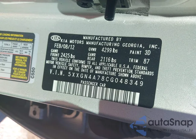 5XXGN4A78CG048349: 44346439