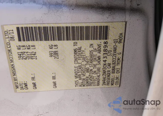 1N4AL2AP2CN433898: 44346529