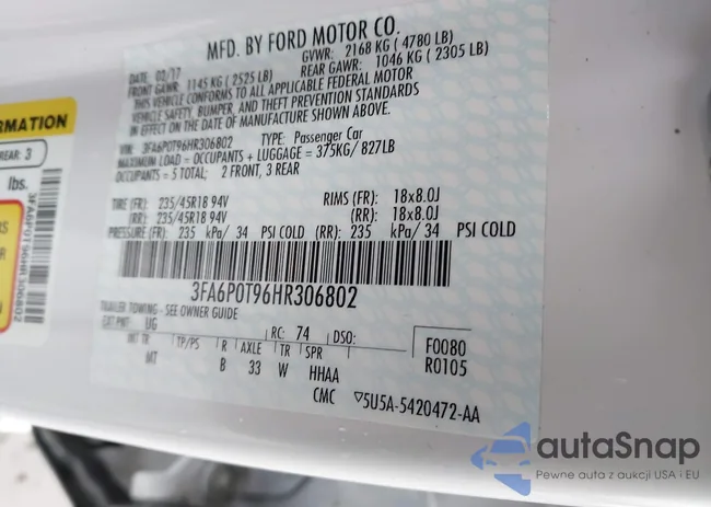 3FA6P0T96HR306802: 44345547