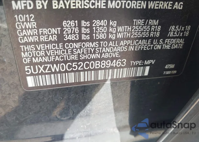 5UXZW0C52C0B89463: 44345696