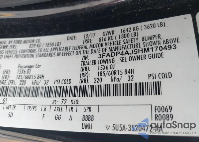 3FADP4AJ5HM170493: 44345834