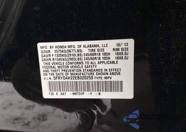 5FRYD4H22EB020259: 44347195