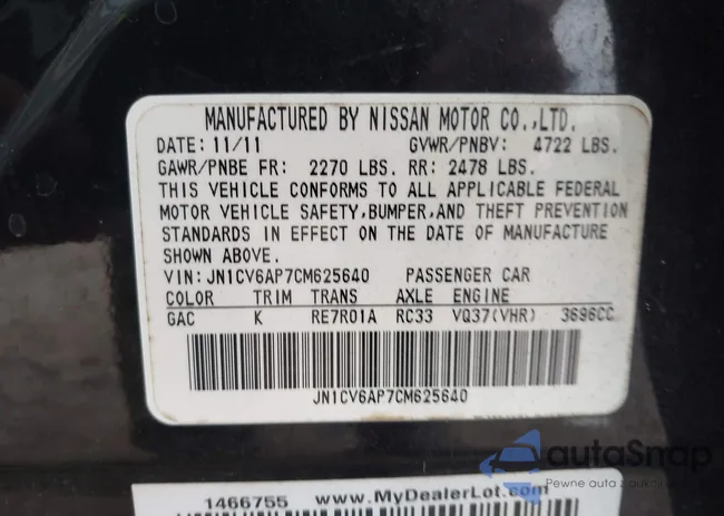 JN1CV6AP7CM625640: 44347199