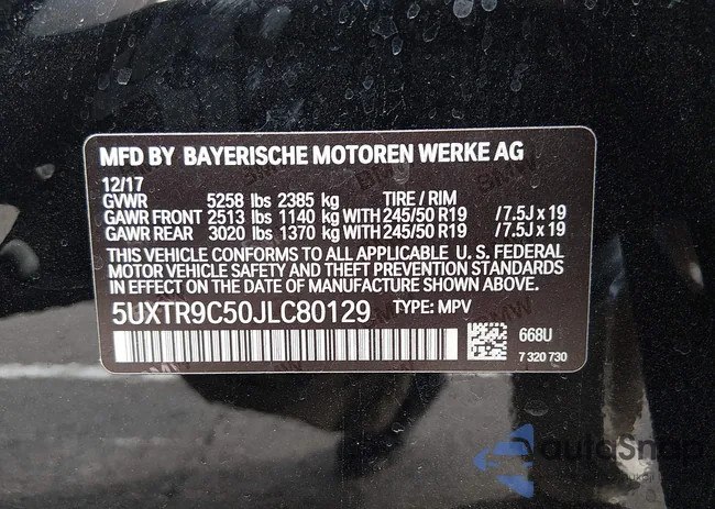 5UXTR9C50JLC80129: 44347227