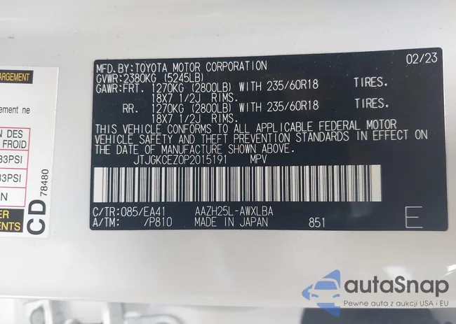 JTJGKCEZ0P2015191: 44347244