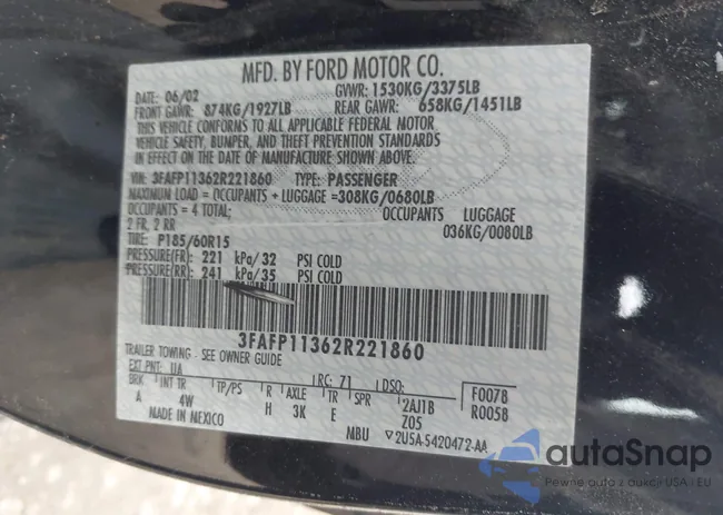 3FAFP11362R221860: 44347390