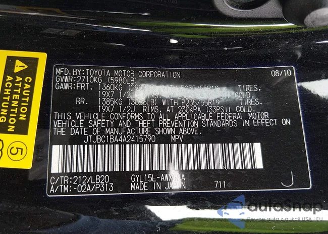 JTJBC1BA4A2415790: 44347431