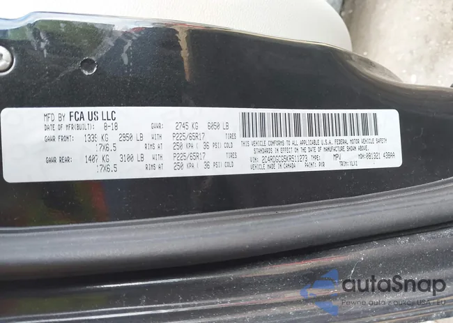 2C4RDGCG5KR511273: 44346551