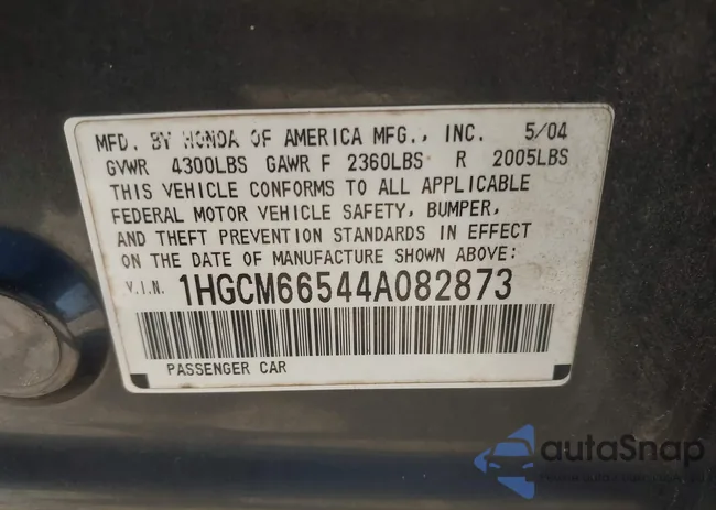 1HGCM66544A082873: 44346556