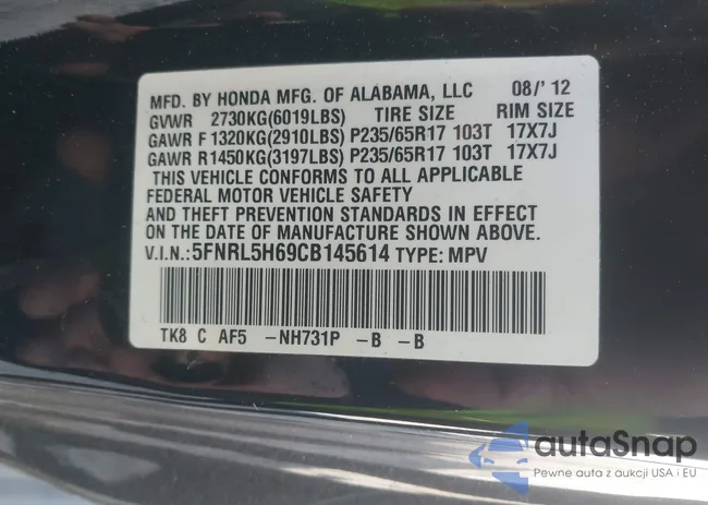 5FNRL5H69CB145614: 44346763