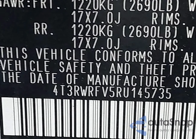 4T3RWRFV5RU145735: 44346784