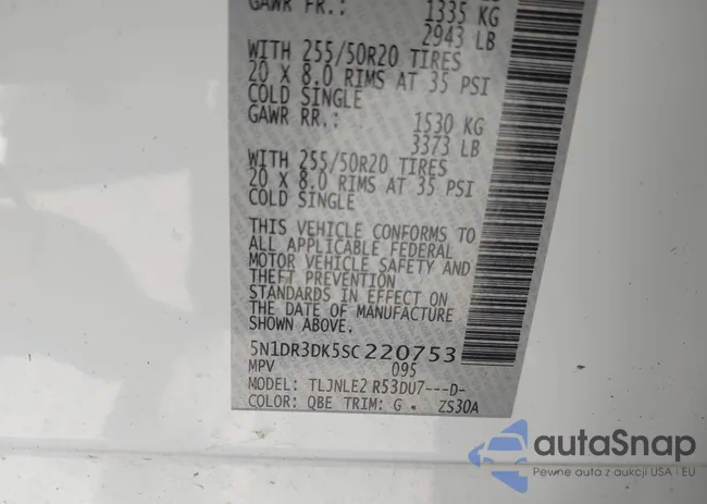 5N1DR3DK5SC220753: 44346831