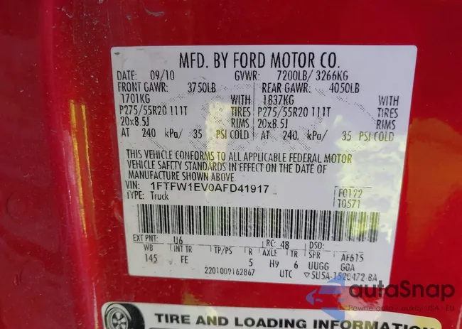 1FTFW1EV0AFD41917: 44346834