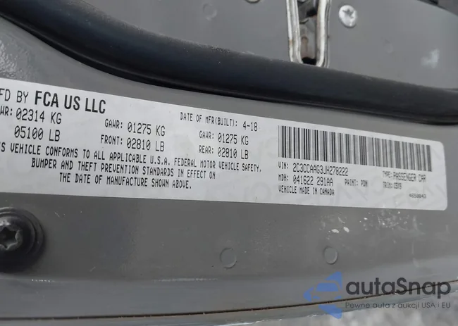 2C3CCAAG3JH278222: 44346838