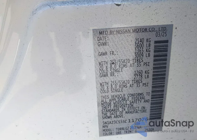 5N1AZ3CS5SC117076: 44346859